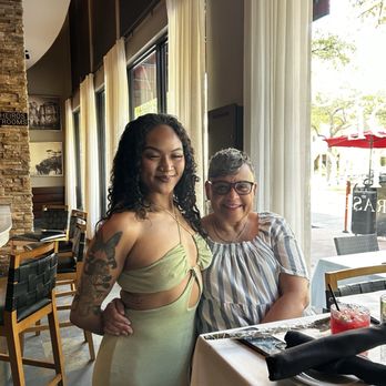 Fogo de Chão - Mom and daughter enjoying our Christmas Eve dinner. - Brazilian Near Me - Miami Beach, Florida Fogo de Chão - Mom and daughter enjoying our Christmas Eve dinner. - Brazilian Near Me - Miami Beach, Florida