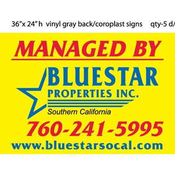 Bluestar Properties - Bluestar Road Signs - Property Management Near Me - Victorville, California