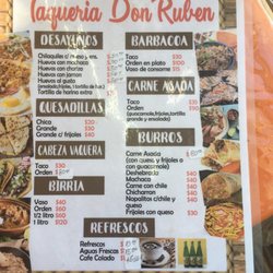Don Ruben - Menu