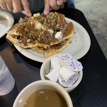 1431 Cafe - Pancakes with sausage - American Near Me - Cedar Park, Texas 1431 Cafe - Pancakes with sausage - American Near Me - Cedar Park, Texas