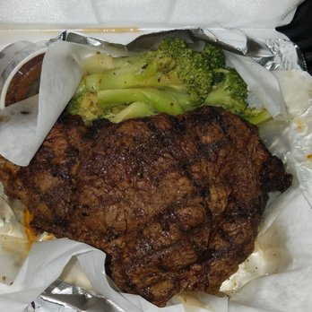 Flava Shack Seafood - Cajun ribeye still smoking with steam - Seafood Near Me - Memphis, Tennessee