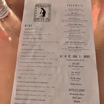 Penguin Drive In - Menu - Burgers Near Me - Charlotte, North Carolina