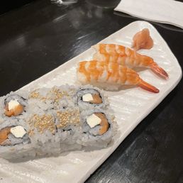 Philadelphia Sushi Roll and Shrimp Nigiri Philadelphia Sushi Roll and Shrimp Nigiri