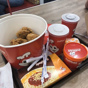 Jollibee - Chickenjoy and spaghetti - Fast Food Near Me - Milan, Michigan