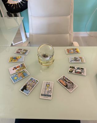 Tarot Card Readings - Tarot card readings are a form of divination used to gain insight into the past, present, or future by drawing and interpreting a set of symbolic cards. Each card represents different energies, archetypes, and themes that reflect personal journeys, challenges, and spiritual growth.
Types of Tarot Readings
General Reading: Explores your current energy or life path.
Love & Relationships: Offers insight into romantic or interpersonal dynamics.
Career & Finances: Focuses on job opportunities, money, and long-term goals.
Spiritual Guidance: Connects you with deeper spiritual lessons or messages from the universe.
Yes/No Spread: Provides a quick answer to a specific question.
Three-Card Spread: A simple layout showing Past – Present – Future. Tarot Card Readings - Tarot card readings are a form of divination used to gain insight into the past, present, or future by drawing and interpreting a set of symbolic cards. Each card represents different energies, archetypes, and themes that reflect personal journeys, challenges, and spiritual growth.
Types of Tarot Readings
General Reading: Explores your current energy or life path.
Love & Relationships: Offers insight into romantic or interpersonal dynamics.
Career & Finances: Focuses on job opportunities, money, and long-term goals.
Spiritual Guidance: Connects you with deeper spiritual lessons or messages from the universe.
Yes/No Spread: Provides a quick answer to a specific question.
Three-Card Spread: A simple layout showing Past – Present – Future.