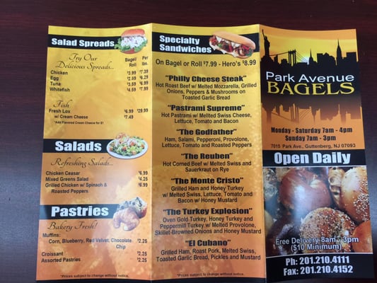 Menu photo 5 Park Avenue Bagels Guttenberg, NJ Menu photo 5 Park Avenue Bagels Guttenberg, NJ