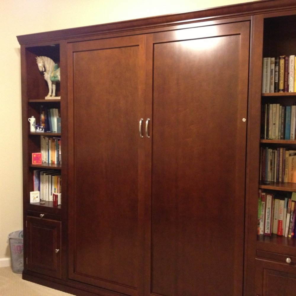 Closed Wall Bed with side bookcase Closed Wall Bed with side bookcase