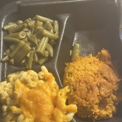 Let's Eat Soul Food - The sides I ordered. The yams were good.