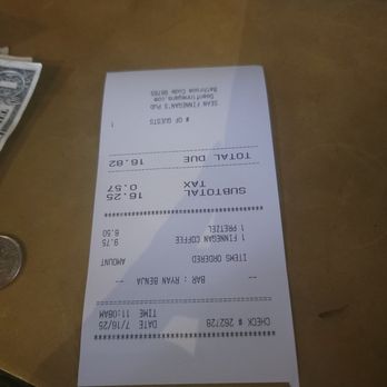 Sean Finnegan’s Pub - July 16 receipt - Irish Pub Near Me - Sacramento, California Sean Finnegan’s Pub - July 16 receipt - Irish Pub Near Me - Sacramento, California