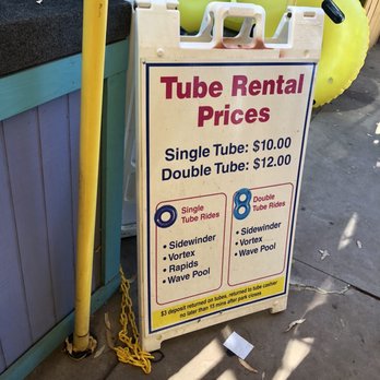 Wild Water Adventure Park - Tube rental price All rides have free tubes if you show up early. Only need this if you want it at Wave Pool - Amusement Parks Near Me - Clovis, California Wild Water Adventure Park - Tube rental price All rides have free tubes if you show up early. Only need this if you want it at Wave Pool - Amusement Parks Near Me - Clovis, California