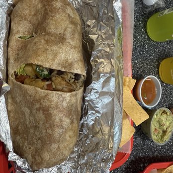 Caliente Mexican Grill - The burrito before I opened it - Desserts Near Me - Newport, Rhode Island