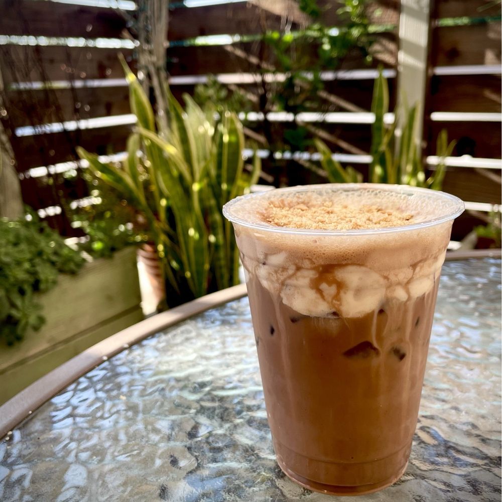 Yonder Coffee - Campfire latte (summer seasonal) - very tasty! - Coffee & Tea Near Me - Northridge, California Yonder Coffee - Campfire latte (summer seasonal) - very tasty! - Coffee & Tea Near Me - Northridge, California