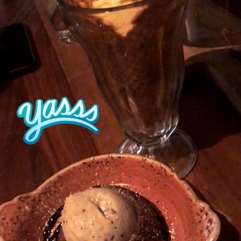 Meril - Molten cake with sweet cream ice cream - New American Near Me - New Orleans, Louisiana Meril - Molten cake with sweet cream ice cream - New American Near Me - New Orleans, Louisiana