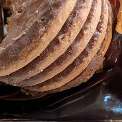 Solid chunk. I took a bite and i shouldnt of. Look closely and u can see the fat thats separated from the chocolate. Gross.