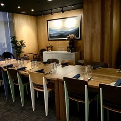 Chan Seattle - Part of the private dining table which is separated by a curtain