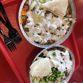 The Halal Guys - Chicken and rice platter and beef and rice platter - Halal Near Me - Teterboro, New Jersey The Halal Guys - Chicken and rice platter and beef and rice platter - Halal Near Me - Teterboro, New Jersey