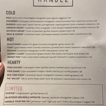 Handle - Menu October 15 2022 - New American Near Me - Park City, Utah Handle - Menu October 15 2022 - New American Near Me - Park City, Utah