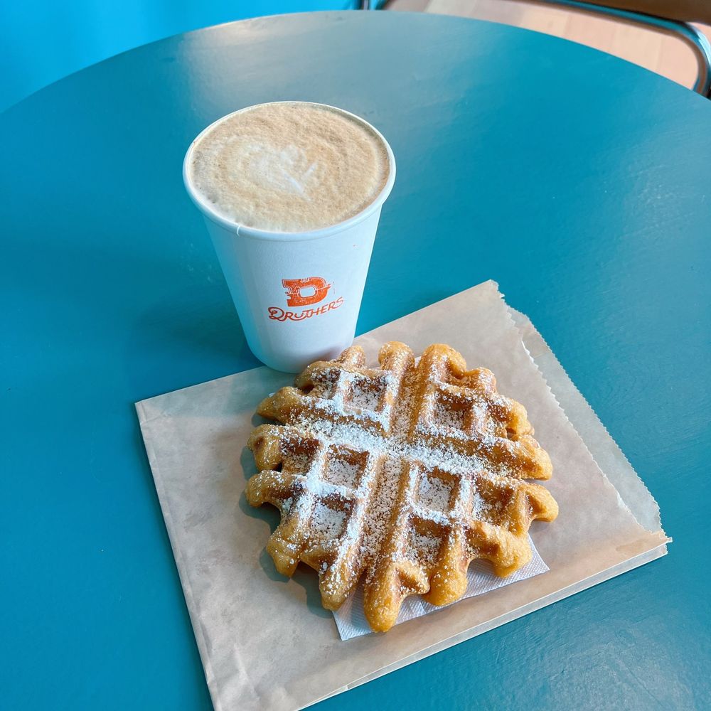 Druthers Sutter Park - Latte and plain waffle - Coffee & Tea Near Me - Sacramento, California Druthers Sutter Park - Latte and plain waffle - Coffee & Tea Near Me - Sacramento, California