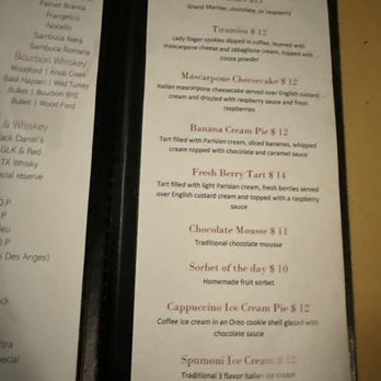Antonio Ristorante - Dessert menu - Italian Near Me - Addison, Texas Antonio Ristorante - Dessert menu - Italian Near Me - Addison, Texas