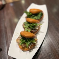 Kwok's Bistro - Pork belly sliders/bao buns.