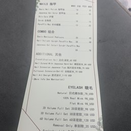 Price list and nail spa front desk Price list and nail spa front desk