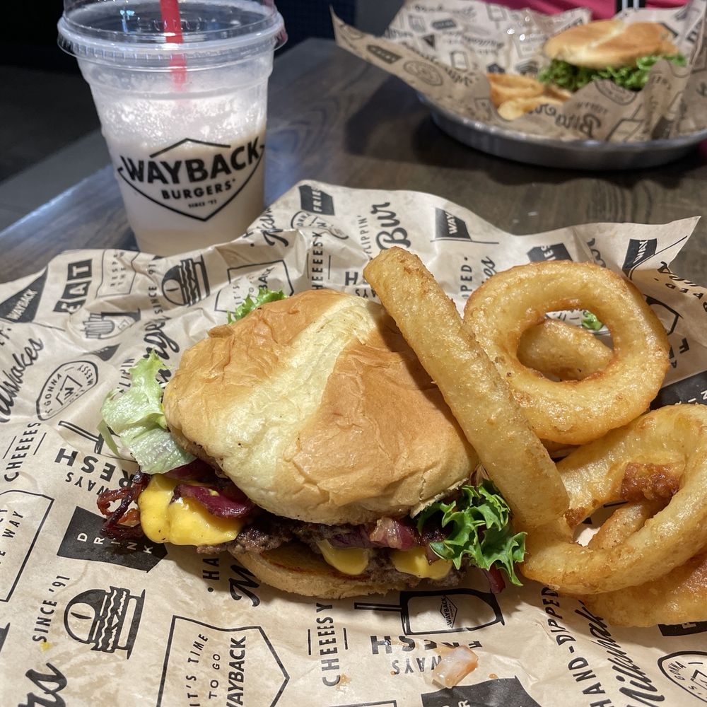 Bacon double cheeseburger and hand dipped Oreo Cookie milkshake! Bacon double cheeseburger and hand dipped Oreo Cookie milkshake!