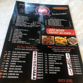 Juicy Seafood - Menu front - Seafood Near Me - Rochester, New York Juicy Seafood - Menu front - Seafood Near Me - Rochester, New York