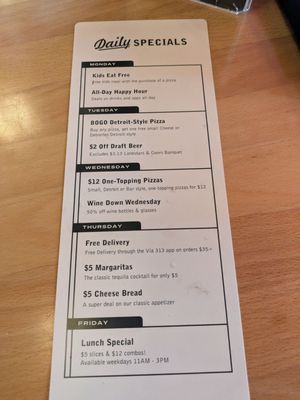 Menu photo 2 Via 313 Pizza Austin, TX