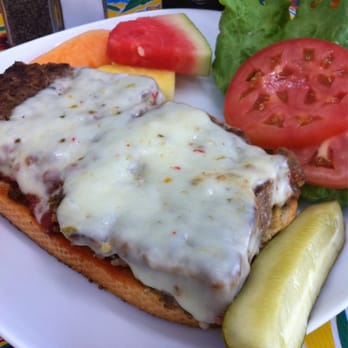 Redbud Cafe - open-faced meatloaf sandwich with fruit. - Cafes Near Me - Blanco, Texas Redbud Cafe - open-faced meatloaf sandwich with fruit. - Cafes Near Me - Blanco, Texas