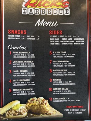 Menu photo 5 Rick's Barbecue Murfreesboro, TN