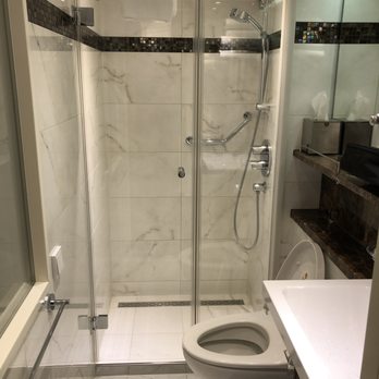 AmaWaterways River Cruises - bathroom shower has standard shower head and a rain one! - Travel Services Near Me - Calabasas, California AmaWaterways River Cruises - bathroom shower has standard shower head and a rain one! - Travel Services Near Me - Calabasas, California