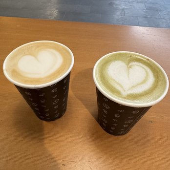 Andytown Coffee Roasters - Brown Sugar Oat Milk Latte, Match Oat Mill Latte - Coffee Roasteries Near Me - San Francisco, California Andytown Coffee Roasters - Brown Sugar Oat Milk Latte, Match Oat Mill Latte - Coffee Roasteries Near Me - San Francisco, California