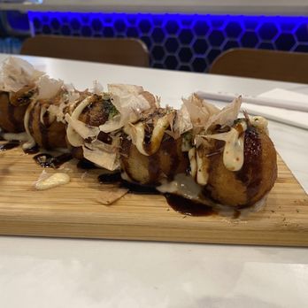 Hi 5 Sushi - Takoyaki were extra crispy on the outside and extra soft and chewy on the inside - Japanese Near Me - Chandler, Arizona