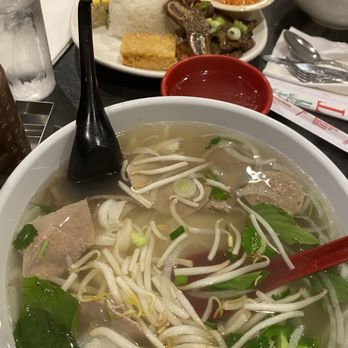 Saigon Dish - #7. Pho Dac Biet (Tai, Chin, Gan, Sach and Bo Vien) #35. Com Tam Bi, Cha, Suon Bo Dai Han, Tau Hu Ky and Tom Nuong - Vietnamese Near Me - Lawndale, California
