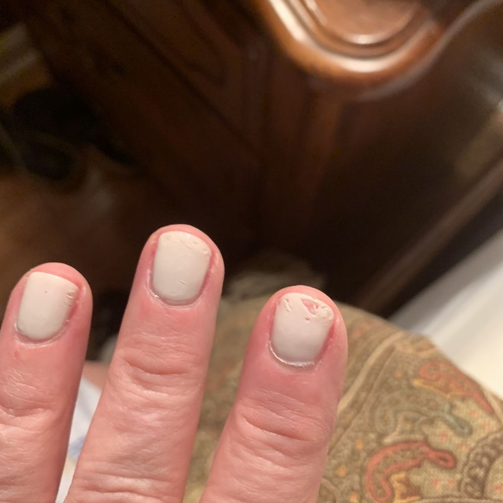 Nails Spa & Beyond - My nails 5 hours after a manicure at this place . - Nail Salons Near Me - Hillsborough Township, New Jersey