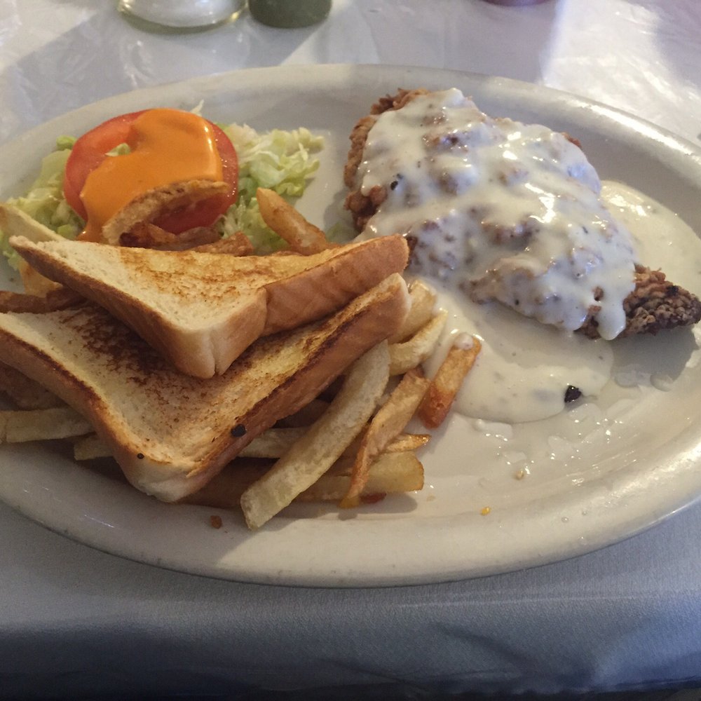 Olivia's Restaurant - Chicken fried steak (fresh not frozen), french fries (fresh not frozen), small salad with Texas toast for $7.25. - Breakfast & Brunch Near Me - Hondo, Texas Olivia's Restaurant - Chicken fried steak (fresh not frozen), french fries (fresh not frozen), small salad with Texas toast for $7.25. - Breakfast & Brunch Near Me - Hondo, Texas