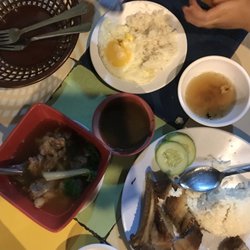 Smoke Resto - For dinner  Egg and rice for my daughter Bulalo and lechon with rice. Sooooo good!!!