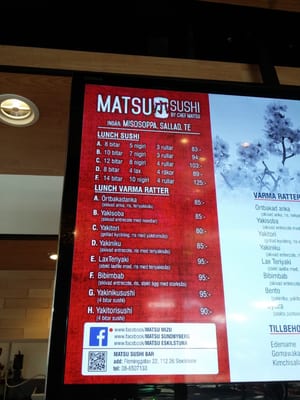 Menu photo 2 Matsu Stockholm, AB Menu photo 2 Matsu Stockholm, AB