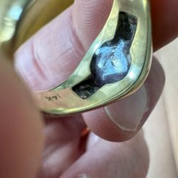Littleton Jewelry - Glue caked on the back side of the ring that was not there previously