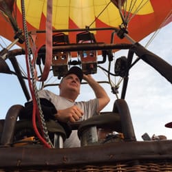 Enchanted Balloon Tours - Dave during liftoff.
