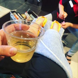 A little wine down while I relax in the pedicure chair. (If you want the wine, you do have to ask for it though) A little wine down while I relax in the pedicure chair. (If you want the wine, you do have to ask for it though)