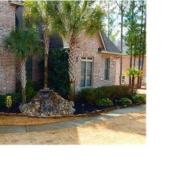 Lancescape - the front of a brick home with palm trees - Landscaping Near Me - Columbia, South Carolina Lancescape - the front of a brick home with palm trees - Landscaping Near Me - Columbia, South Carolina