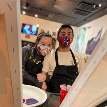 Inspired Art Wine - Thanks Kenny and team for the photo! It's been awhile. Selfies are hard! - Art Classes Near Me - Costa Mesa, California