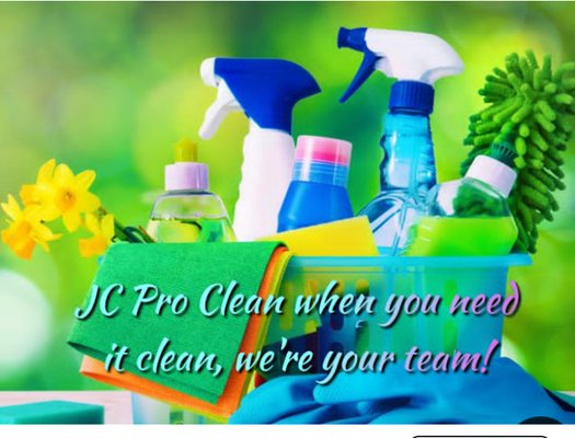 JC Pro Clean - At JC pro clean
our clients are our top priority! Meaning you come first!
that's why our motto is when you need it clean we're your team! To fit any cleaning needs. With certified cleaning 5 years of experience. Get the cleaning you want on an affordable budget.Skip those other cleaning companies that want to charge you a lot of money. With us you will get the highest priority clean without breaking the bank. Also your house will feel and smell good and clean! Your house will thank you later on 😀!😮WOW that's clean! Sincerely JC Pro Clean JC Pro Clean - At JC pro clean
our clients are our top priority! Meaning you come first!
that's why our motto is when you need it clean we're your team! To fit any cleaning needs. With certified cleaning 5 years of experience. Get the cleaning you want on an affordable budget.Skip those other cleaning companies that want to charge you a lot of money. With us you will get the highest priority clean without breaking the bank. Also your house will feel and smell good and clean! Your house will thank you later on 😀!😮WOW that's clean! Sincerely JC Pro Clean