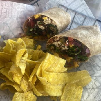 Flamingo Lodge & Restaurant - Mahi wrap with plantain chips - Breakfast & Brunch Near Me - Homestead, Florida Flamingo Lodge & Restaurant - Mahi wrap with plantain chips - Breakfast & Brunch Near Me - Homestead, Florida