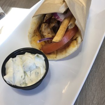Pita Pitaki - Chicken pita sandwich. - Greek Near Me - Long Beach, California Pita Pitaki - Chicken pita sandwich. - Greek Near Me - Long Beach, California