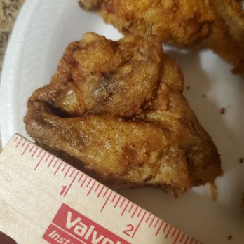 Wishbone Broasted Chicken - Another small wing -- we had 6 wings & this was the largest of them! - Chicken Wings Near Me - Allen Park, Michigan