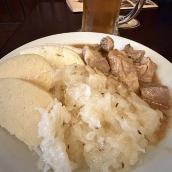 U Fleků - Moravian Sparrow with sauerkraut and bread & potato dumplings. - Brasseries Near Me - Prague, Puerto Rico U Fleků - Moravian Sparrow with sauerkraut and bread & potato dumplings. - Brasseries Near Me - Prague, Puerto Rico