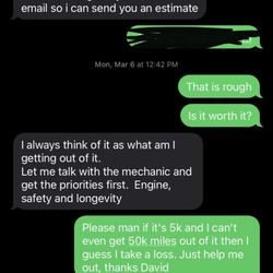 Trevizo Auto Service - Just trying to explain I need a running car