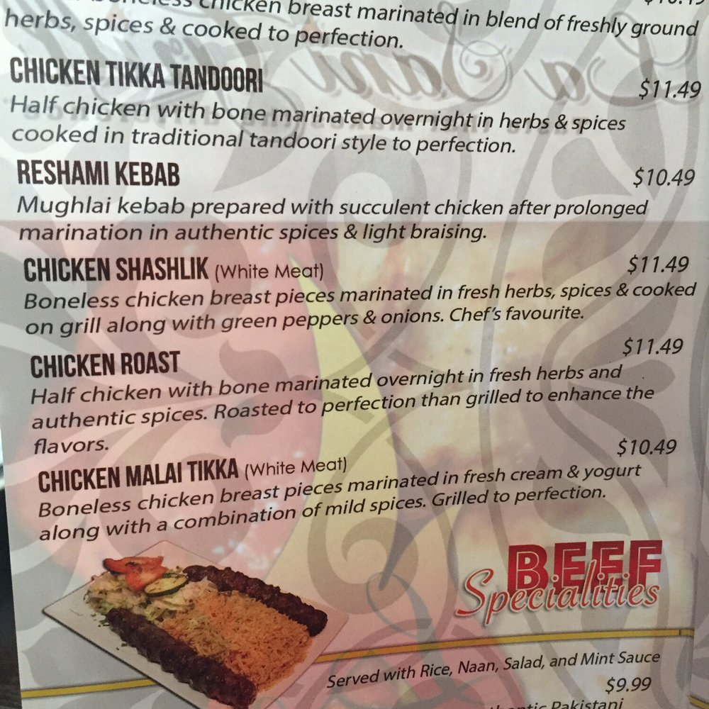 Menu shots Menu shots